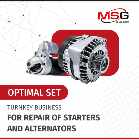 Turnkey business «Optimal set-1»* for repair of starters and alternators