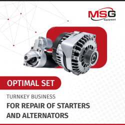 Turnkey business «Optimal set-2»* for repair of starters and alternators