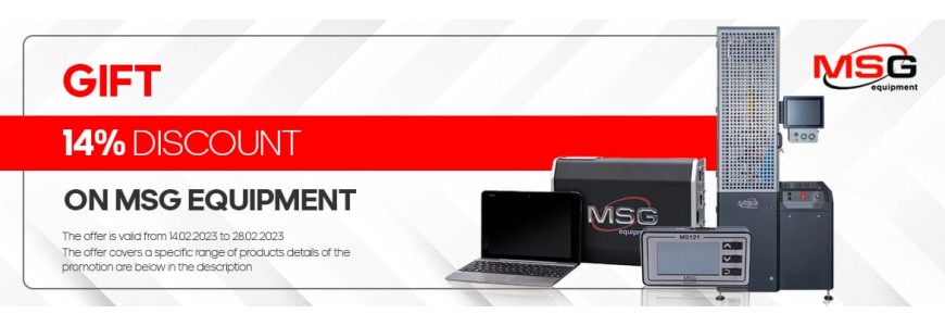 Gift 14% discount on MSG Equipment