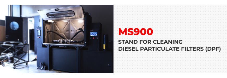 Features and advantages of MS900 particulate filter flushing stand
