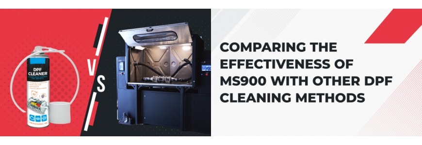 Efficiency of soot filter cleaning with the ms900 stand compared to other methods