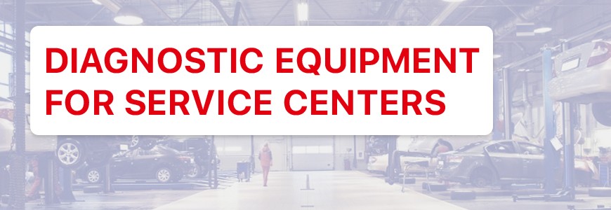 What diagnostic equipment is essential for automotive service centers? 