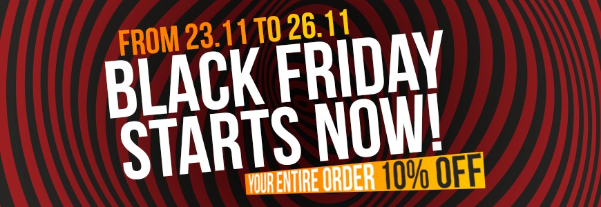 Celebrate black friday with 10 percent discount on all products