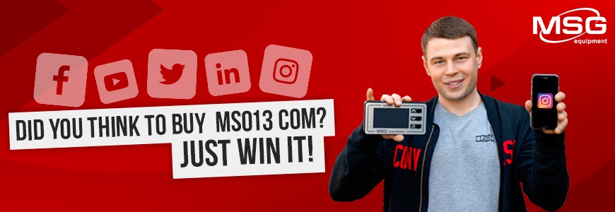 Yesterday you thought to buy the tester MS013 COM! Today you can just win it!