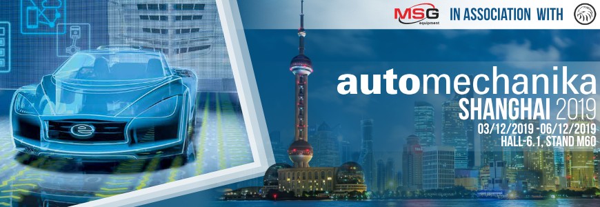 ► MSG Equipment company is attending Automechanika Shanghai 2019