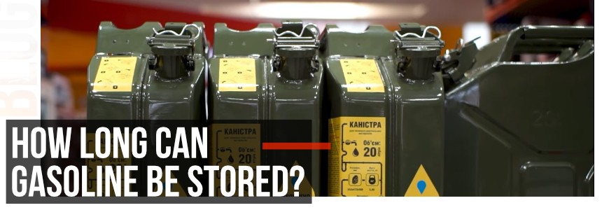 How long can gasoline be stored?