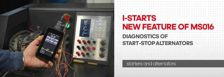 Equipment for diagnostics of starters and alternators
